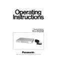 PANASONIC WJSQ208 Owner's Manual