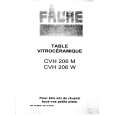 FAURE CVH206W Owner's Manual