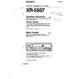 SONY XR-5507 Owner's Manual