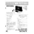 SONY WM702 Service Manual