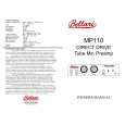 BELLARI MP110 Owner's Manual