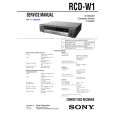 SONY RCDW1 Service Manual