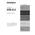 INTEGRA DTR8.3 Owner's Manual
