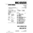 SONY MHC-DX9 Owner's Manual
