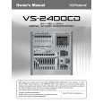 ROLAND VS-2400CD Owner's Manual