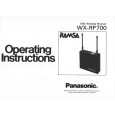 PANASONIC WXRP700 Owner's Manual