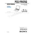 SONY PCGFRV25Q Service Manual