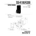 SONY SS-K100 Service Manual