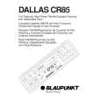 BLAUPUNKT DALLAS CR85 Owner's Manual