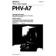 SONY PHVA7 Owner's Manual