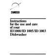 ZANUSSI ID1000 Owner's Manual