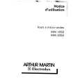ARTHUR MARTIN ELECTROLUX MM1050W1 Owner's Manual