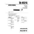 SONY TAVE215 Service Manual