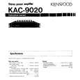 KENWOOD KAC9020 Owner's Manual