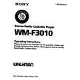 SONY WM-F3010 Owner's Manual