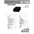 SONY ACF200 Service Manual