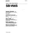 SONY SBV66S Owner's Manual