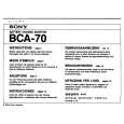 SONY BCA-70 Owner's Manual