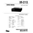 SONY XRC113 Service Manual