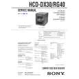 SONY HCDDX30 Service Manual