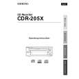 ONKYO CDR205X Owner's Manual