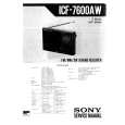 SONY ICF7600AW Service Manual