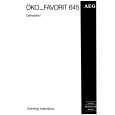 AEG Favorit 645 W Owner's Manual