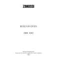 ZANUSSI ZBS1063X Owner's Manual