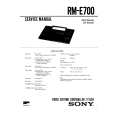 SONY RME700 Service Manual