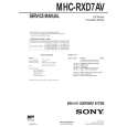 SONY MHCRXD7AV Service Manual