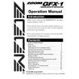 ZOOM GFX-1 Owner's Manual