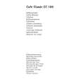 AEG CAFECLASSIC106 Owner's Manual