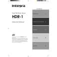 INTEGRA HDR1 Owner's Manual