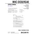 SONY MHC-RG60 Owner's Manual