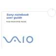 SONY PCG-FX201 VAIO Owner's Manual
