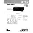 SONY TAV702 Service Manual
