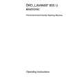 AEG Lavamat 855 w Owner's Manual