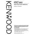 KENWOOD KRC960 Owner's Manual