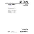 SONY SSGS25 Service Manual