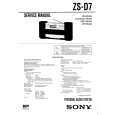 SONY ZS-D7 Owner's Manual