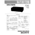 SONY TAF210 Service Manual