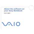 SONY PCG-C1MGP VAIO Software Manual