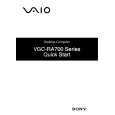 SONY VGCRA700 Owner's Manual
