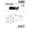 SONY TAD505 Service Manual