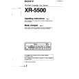 SONY XR-5500 Owner's Manual