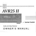 HARMAN KARDON AVR25II Owner's Manual