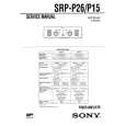 SONY SRP-P15 Service Manual