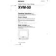 SONY XVM-50 Owner's Manual