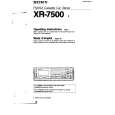 SONY XR-7500 Owner's Manual