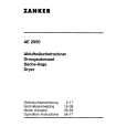 ZANKER AE 2050 Owner's Manual